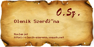 Olenik Szeréna névjegykártya